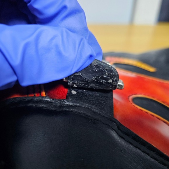 Harley Davidson Leather Harness Flame Overlay Boots Size 10.5 Tall Motorcycle - Picture 12 of 12